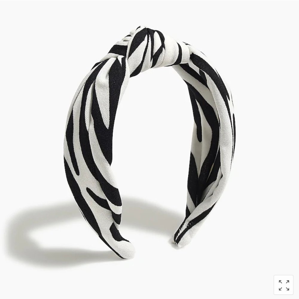 J. CREW Zebra Knot Headband